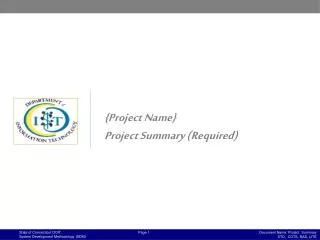 {Project Name} Project Summary (Required)