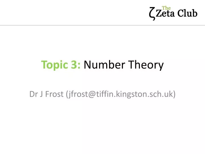 topic 3 number theory