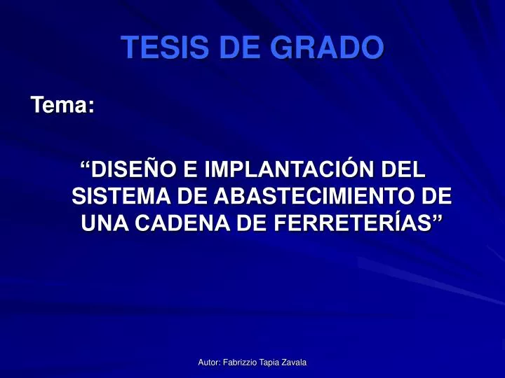 tesis de grado