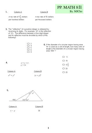 PP. MATH 8 ? By. MJCho