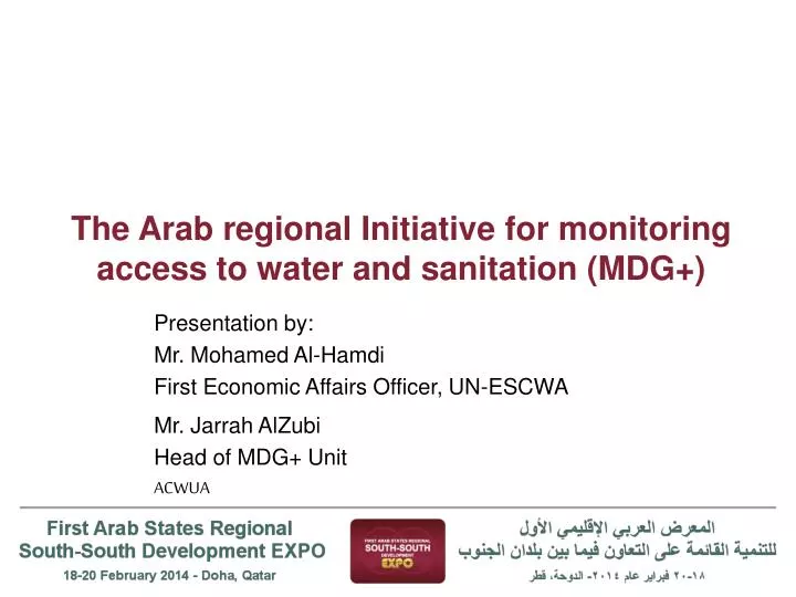 the arab regional initiative for monitoring access to water and sanitation mdg