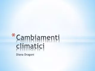 cambiamenti climatici
