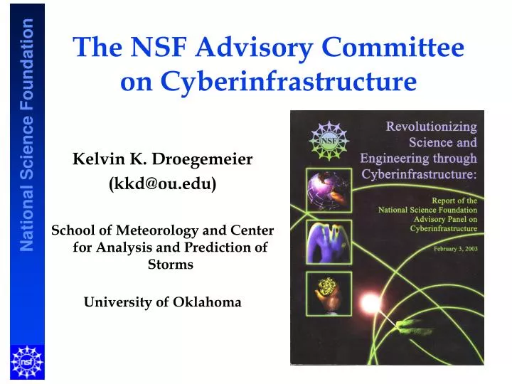 the nsf advisory committee on cyberinfrastructure