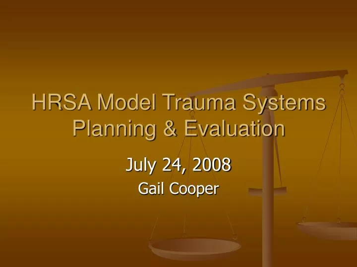 hrsa model trauma systems planning evaluation