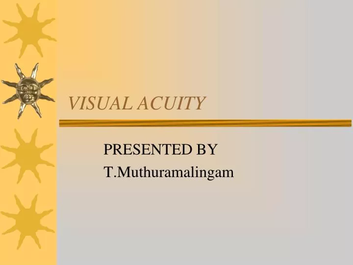 visual acuity