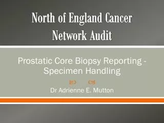 North of England Cancer N etwork Audit