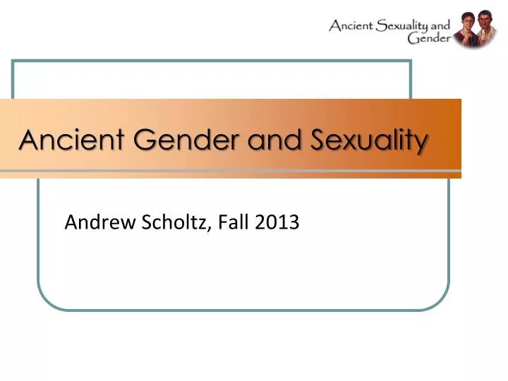 ancient gender and sexuality