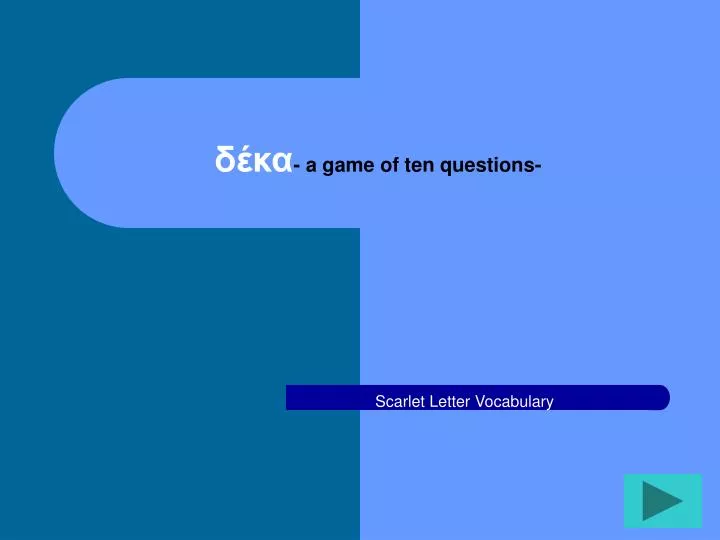 a game of ten questions