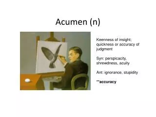 Acumen (n)