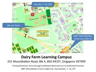 Dairy Farm Learning Campus 231 Mountbatten Road, Blk A, #02-04/07, Singapore 397999