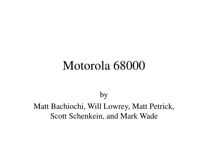 motorola 68000