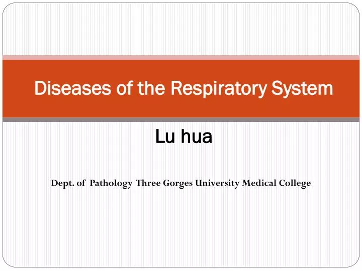 diseases of the respiratory system lu hua