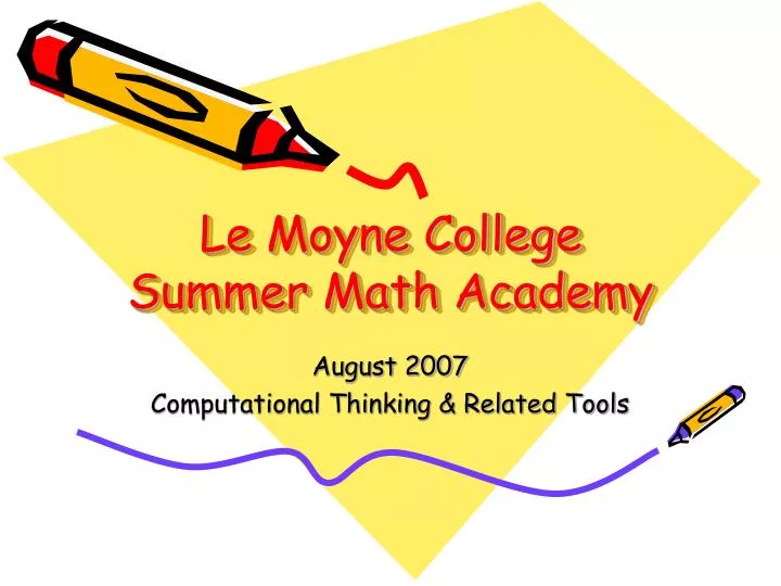 le moyne college summer math academy