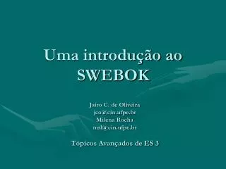 uma introdu o ao swebok