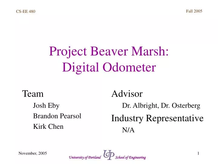 project beaver marsh digital odometer