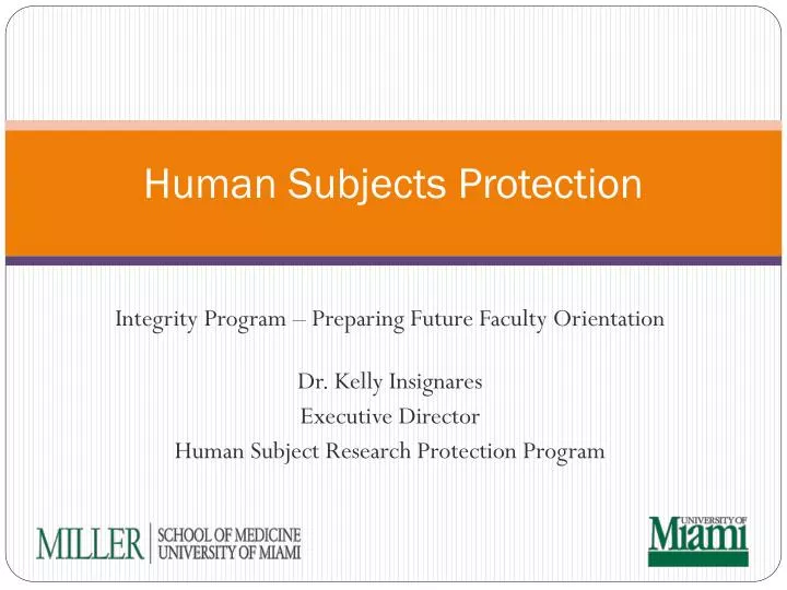 human subjects protection