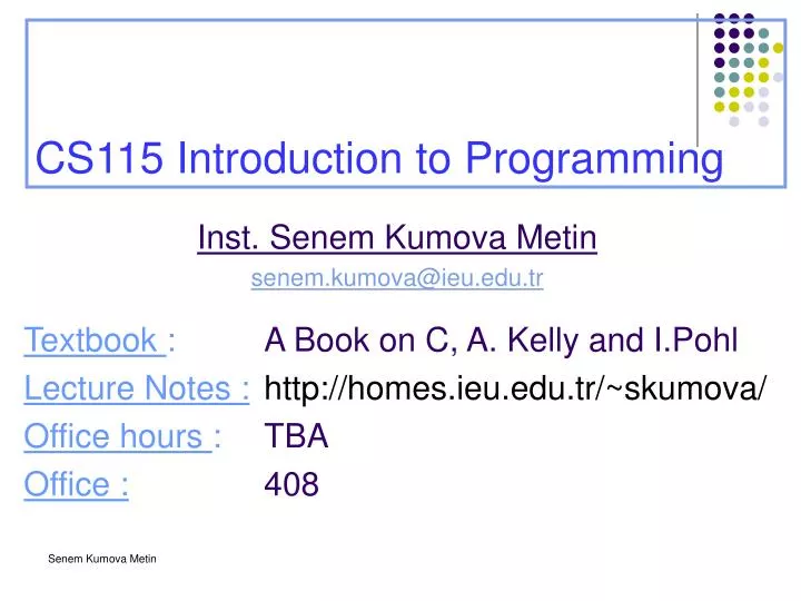 cs115 introduction to programming