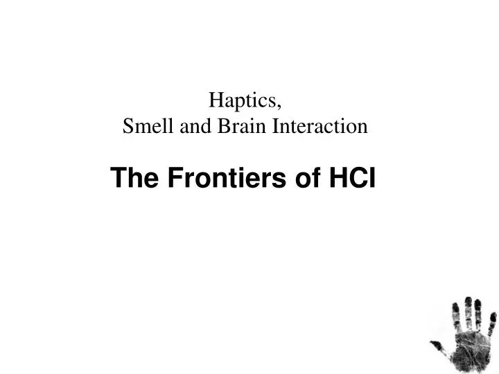 the frontiers of hci