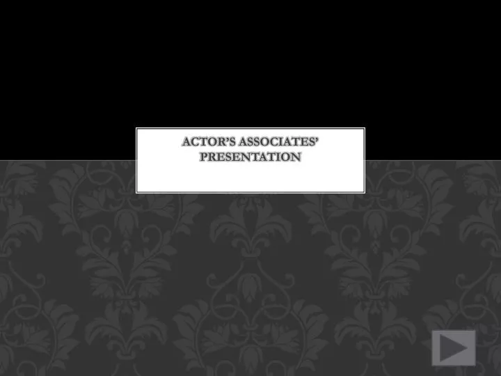 actor s associates presentation