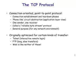 The TCP Protocol