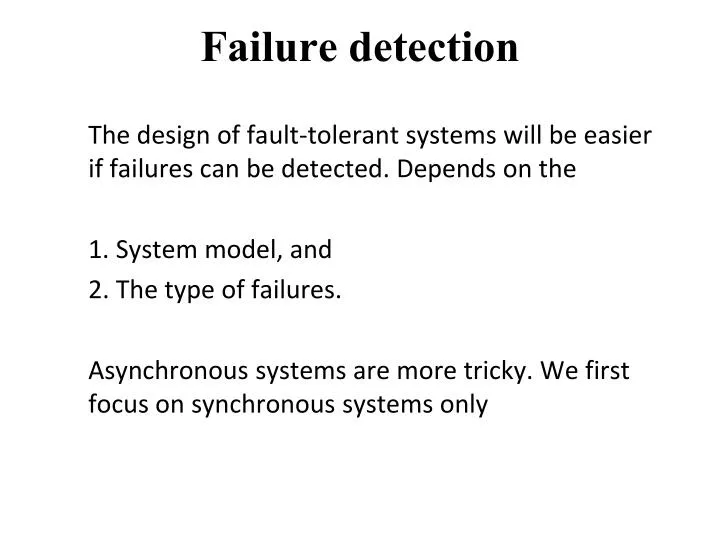 failure detection