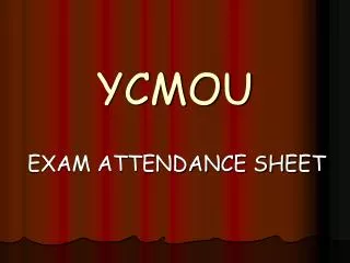 YCMOU