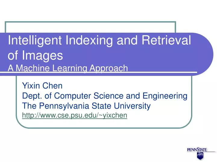 intelligent indexing and retrieval of images a machine learning approach