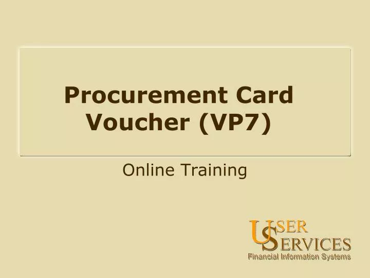 procurement card voucher vp7