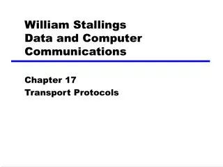 William Stallings Data and Computer Communications