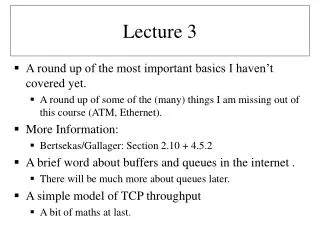 Lecture 3