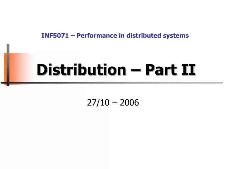distribution part ii