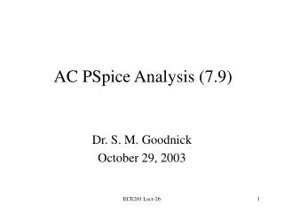 AC PSpice Analysis (7.9)