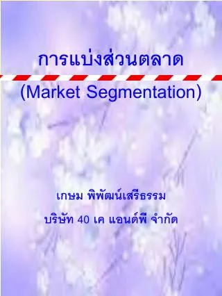 market segmentation