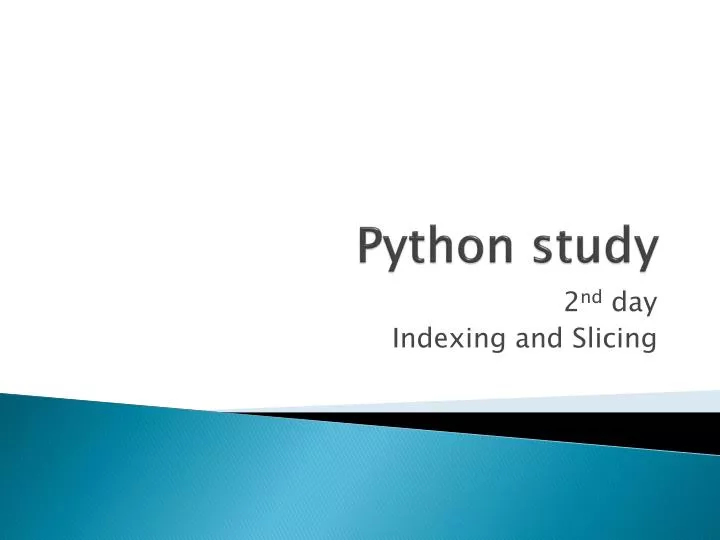 python study