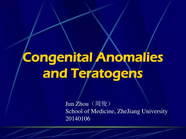 congenital anomalies and teratogens