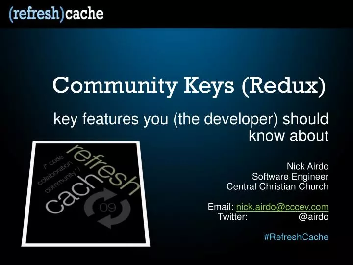 community keys redux