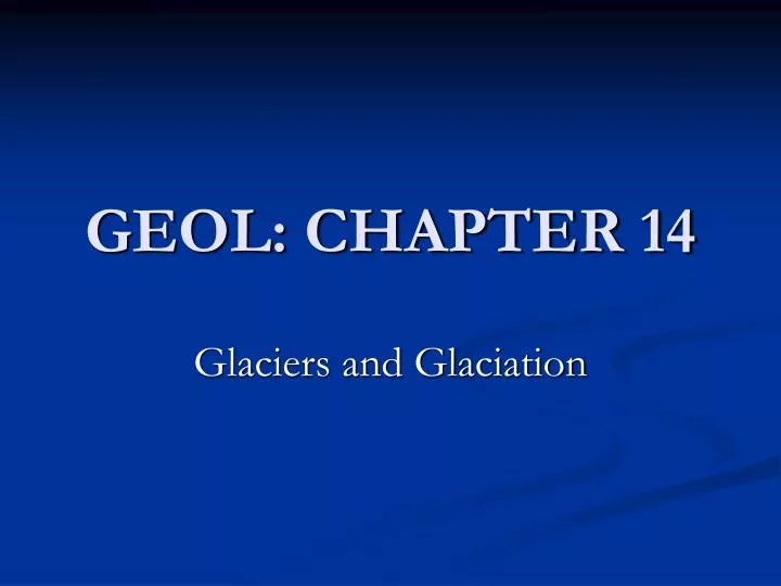 geol chapter 14