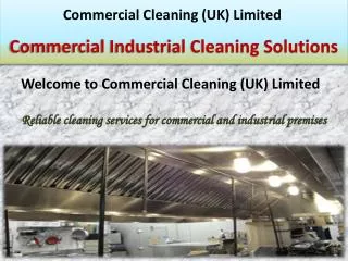 Commercial Industrial Cleaning Solutions