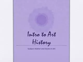 intro to art history