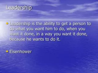 Leadership