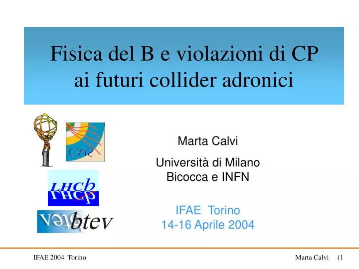 fisica del b e violazioni di cp ai futuri collider adronici