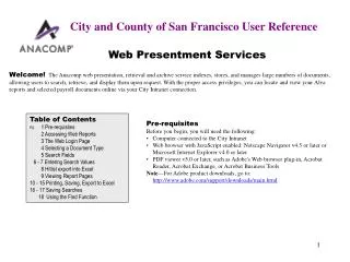Web Presentment Services