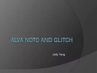 Alva Noto and glitch
