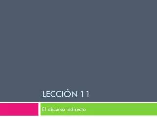 lecci n 11