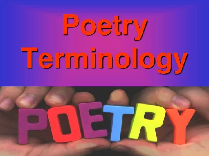 poetry terminology