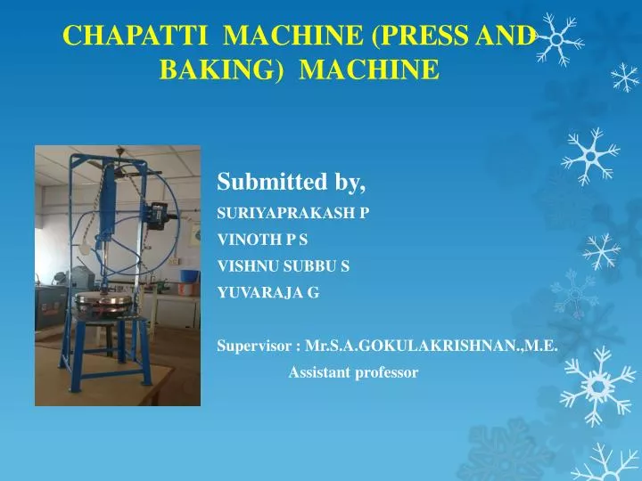 chapatti machine press and baking machine