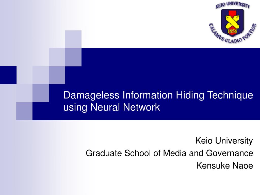 PPT - Damageless Information Hiding Technique using Neural Network ...