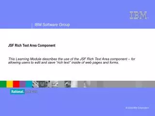 JSF Rich Text Area Component