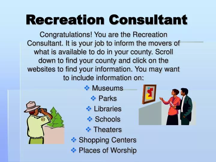 recreation consultant