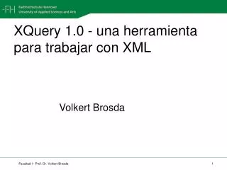 xquery 1 0 una herramienta para trabajar con xml